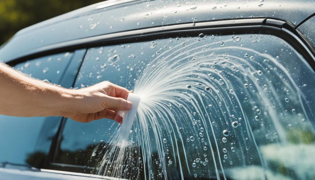 jak usunąć naklejkę z szyby samochodu wodą i mydłem